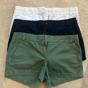 J Crew Chino Shorts - 3" inseam - Size 8 - ALL THREE FOR $35